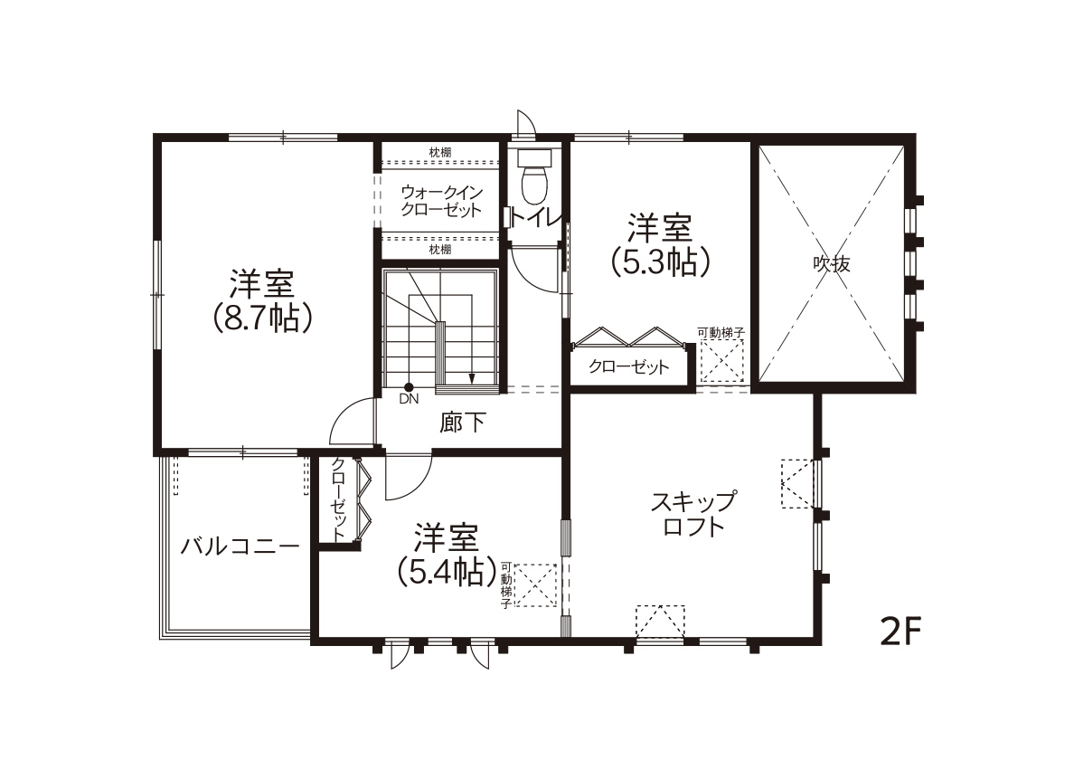 生活シーンが多彩に広がる家