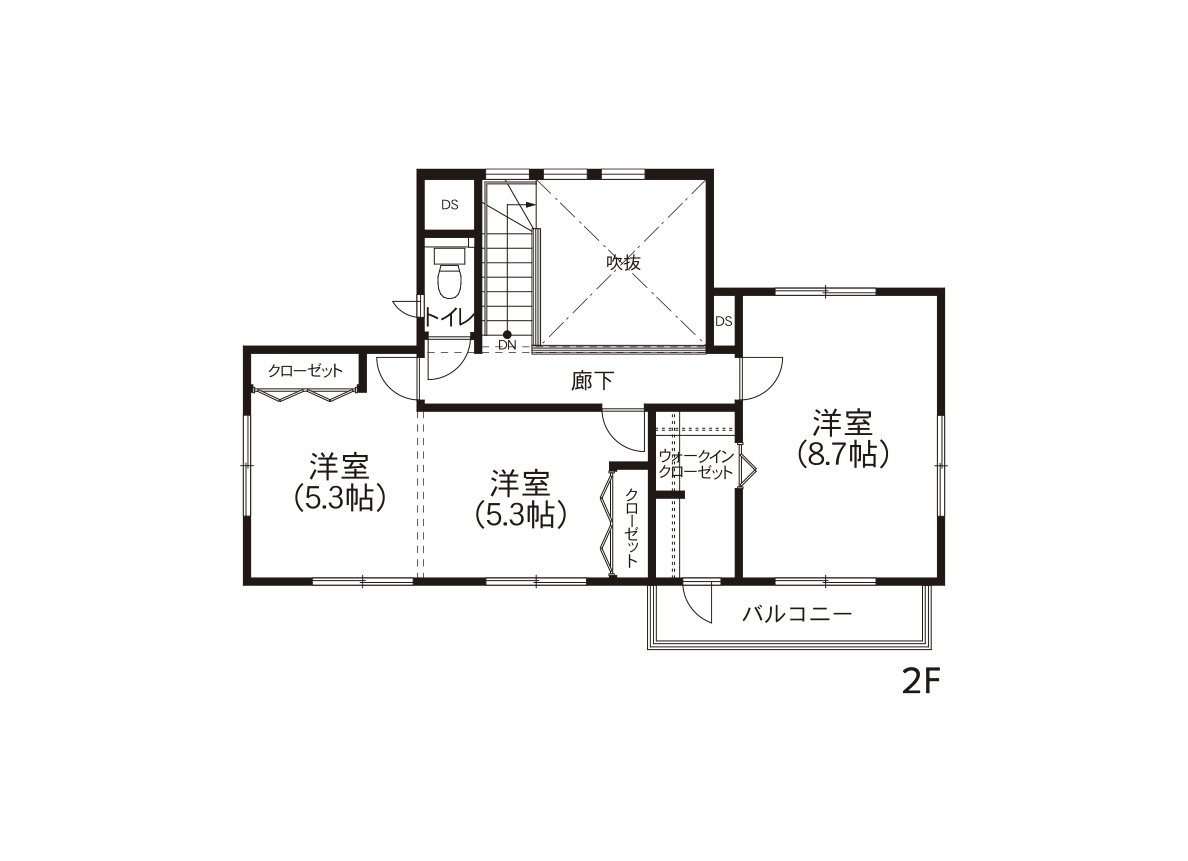 広々リビングダイニングの家